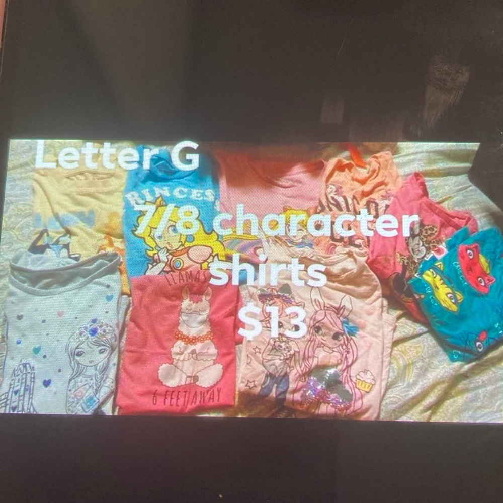 Girls character shirts